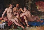 Hendrick Goltzius Lot and his daughters. oil painting